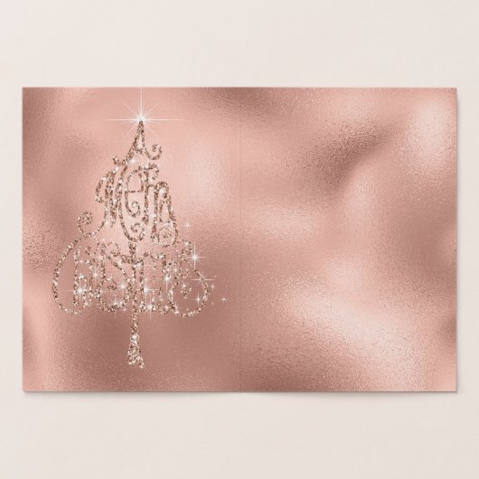 Vroegere kerstboom folie kaarten (Binnen)