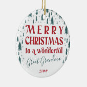 Vroegere kerstboom - foto met grote kerstbomen keramisch ornament (Rechts)