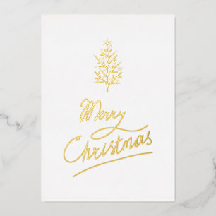 Vroegere kerstboom Foto toevoegen Folie Feestdagenkaart