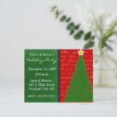 Vroegere kerstboom kaart (Staand voorkant)