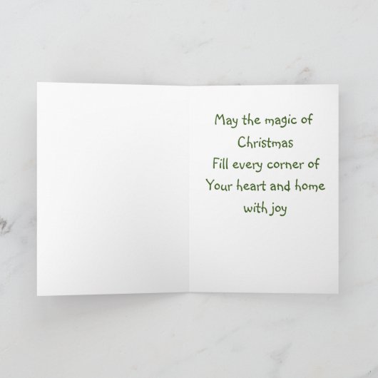 Vroegere kerstboom kaart (Binnen)