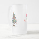Vroegere kerstboom matglas bierpul (Voorkant links)