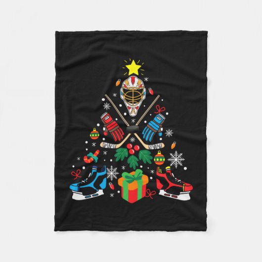 Vroegere kerstboom met ijskap fleece deken (Voorkant)