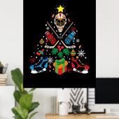 Vroegere kerstboom met ijskap poster (Thuiskantoor)
