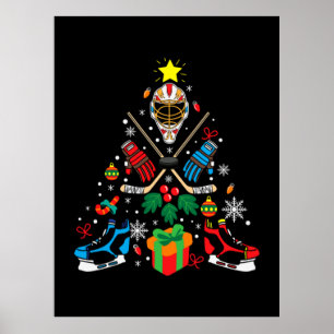Vroegere kerstboom met ijskap poster