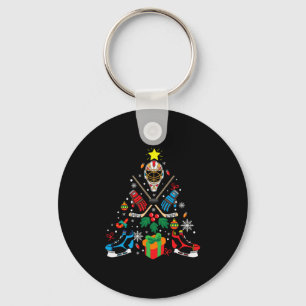 Vroegere kerstboom met ijskap sleutelhanger