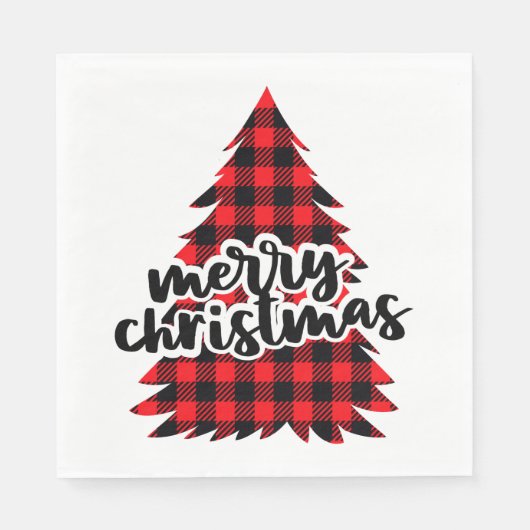 Vroegere kerstboom met kerstmis als buffer servet (Voorkant)