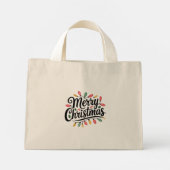 Vroegere kerstboom mini tote bag (Achterkant)