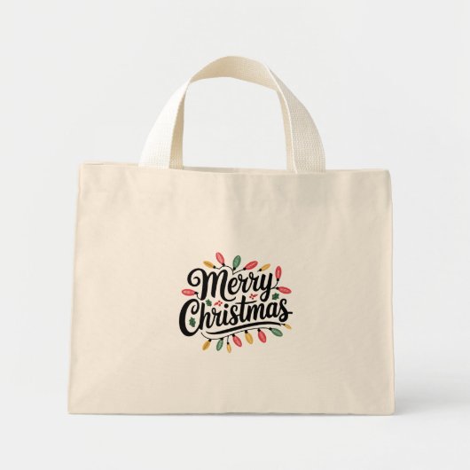 Vroegere kerstboom mini tote bag (Voorkant)