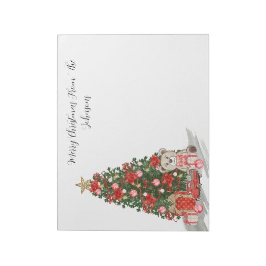 Vroegere kerstboom notitieblok (Linkerzijde)