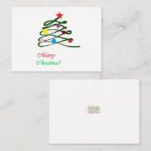 Vroegere kerstboom notitiekaartje (Voorkant / Achterkant)