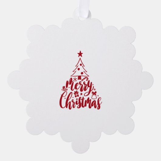 Vroegere kerstboom ornament kaart (Voorkant)