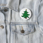 Vroegere kerstboom ronde button 5,7 cm (In situ)