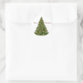 Vroegere kerstboom ronde sticker (Tas)