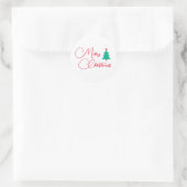 Vroegere kerstboom ronde sticker (Tas)