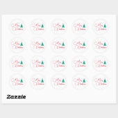 Vroegere kerstboom ronde sticker (Vel)