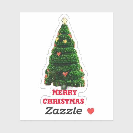Vroegere kerstboom sticker (Vel)