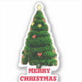 Vroegere kerstboom sticker (Voorkant)