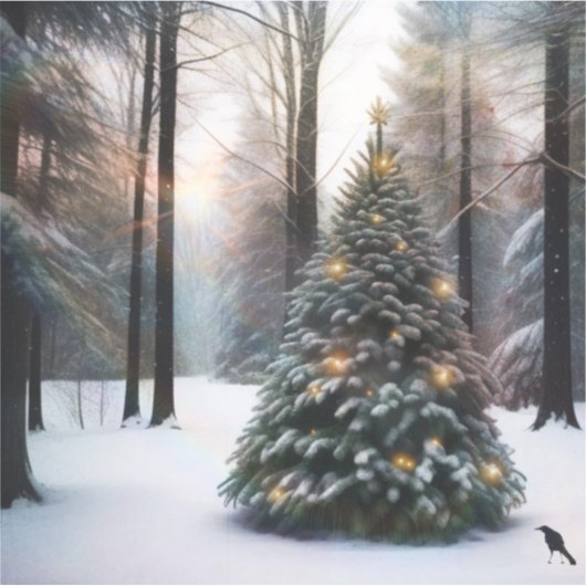 Vroegere kerstboom sticker (Voorkant)