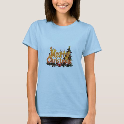 Vroegere kerstboom t-shirt (Voorkant)