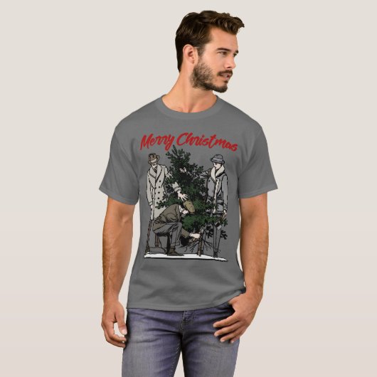 Vroegere kerstboom t-shirt (Voorkant volledig)