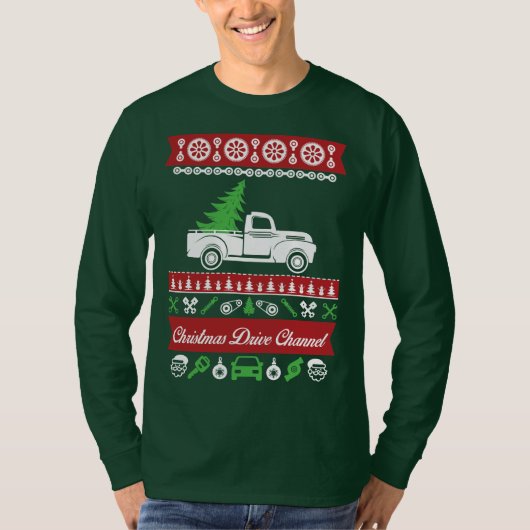 Vroegere kerstboom t-shirt (Voorkant)