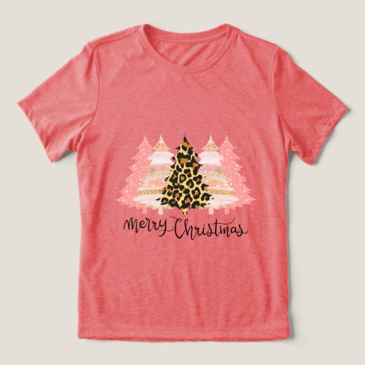 Vroegere kerstboom Tri-Blend shirt (Design voorkant)