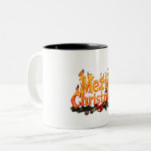 Vroegere kerstboom tweekleurige koffiemok (Voorkant links)