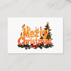Vroegere kerstboom visitekaartje