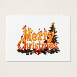 Vroegere kerstboom visitekaartje