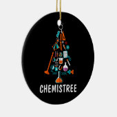 Vroegere kerstboom voor natuurkunde keramisch ornament (Rechts)