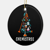 Vroegere kerstboom voor natuurkunde keramisch ornament (Links)