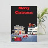 Vroegere kerstboomkaart kaart (Staand voorkant)