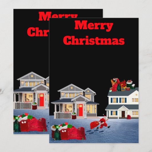 Vroegere kerstboomkaart kaart (Voorkant / Achterkant)