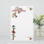 Vroegere kerstbrief briefpapier (Staand voorkant)