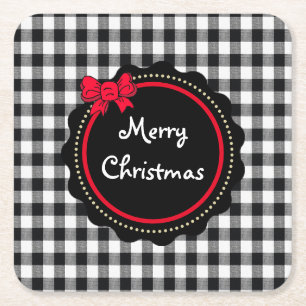 Vroegere kerstbuffelstijl Landstijl Kartonnen Onderzetters