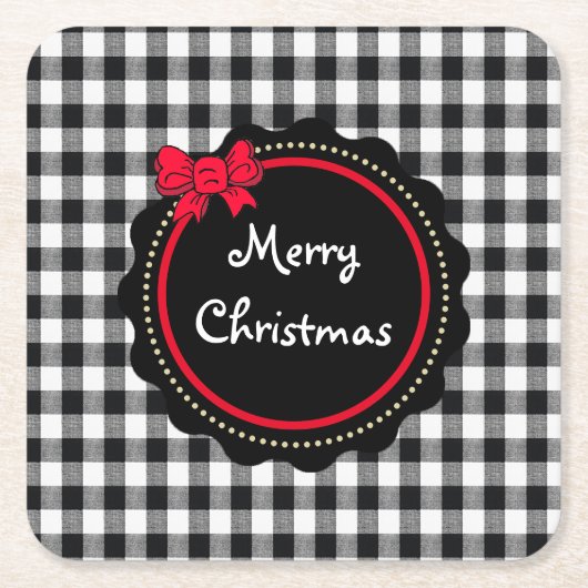 Vroegere kerstbuffelstijl Landstijl Kartonnen Onderzetters (Voorkant)