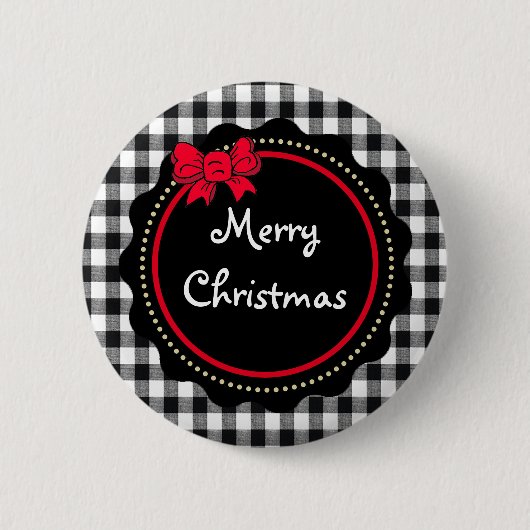 Vroegere kerstbuffelstijl Landstijl Ronde Button 5,7 Cm (Voorkant)