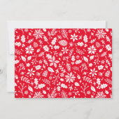 Vroegere kerstcadeaubedekking met rood script feestdagenkaart (Achterkant)