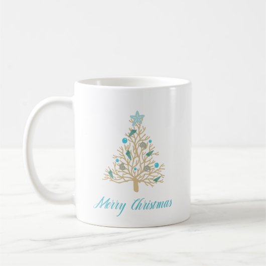 Vroegere kerstcadeauboom koffiemok (Links)