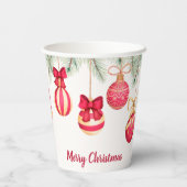 Vroegere kerstcadeaus voor Ornamenten Papieren Bekers (Achterkant)