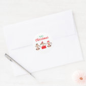 Vroegere kerstcadeautjes kerstPetten Ronde Sticker (Envelop)