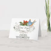 Vroegere kerstchocolade en zwarte poppen spelen feestdagen kaart (Achterkant)