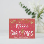 Vroegere kerstcrossscripts briefkaart (Staand voorkant)