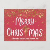 Vroegere kerstcrossscripts briefkaart (Voorkant)