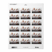 Vroegere kerstdag met feestdag Foto retour-adres Etiket (Full Sheet)