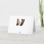 Vroegere kerstdag met kerst Camel Gold Woot Feestdagen Kaart (Achterkant)