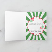 Vroegere kerstdag met kerst Camel Green Starburst Feestdagen Kaart (Binnen)