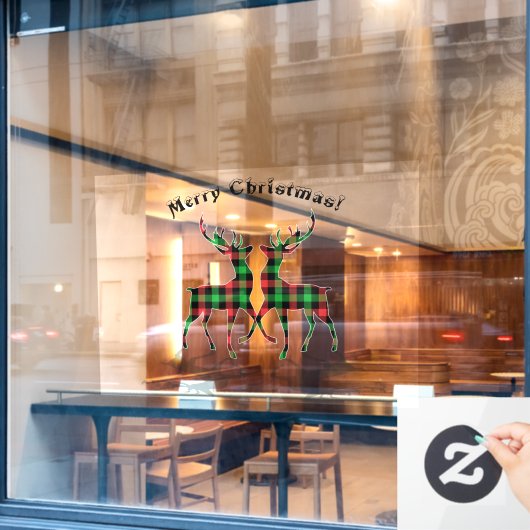 Vroegere kerstdecoratie Happy-klanten Raamsticker (Cafe Raam)