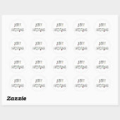Vroegere kerstdecoratie Lettertype Ronde Sticker (Vel)
